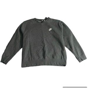 Nike Gray Long Sleeve Logo Sweatshirt Vintage